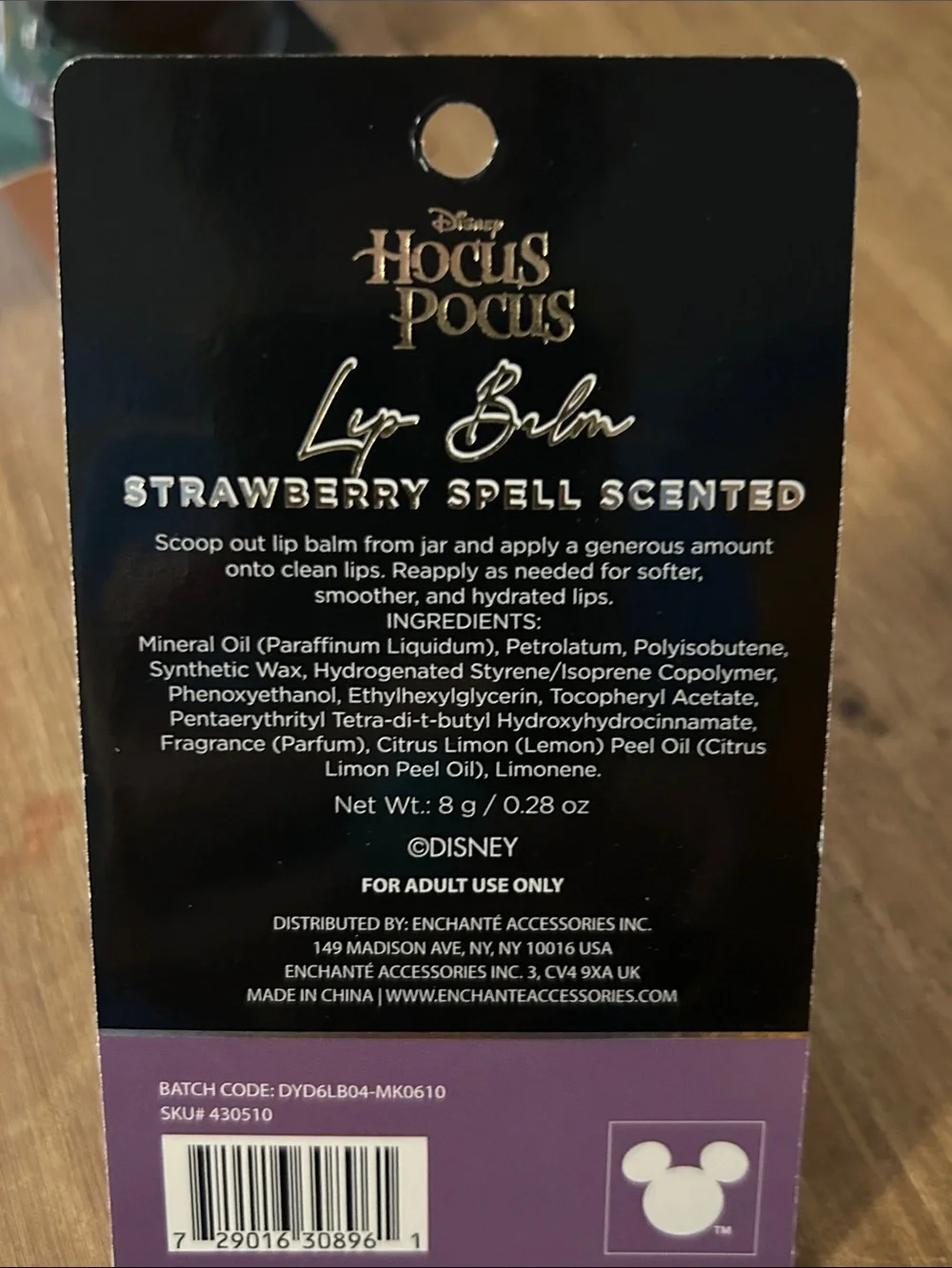 Disney Hocus Pocus themed cauldron shaped lip balms set of 4 NEW